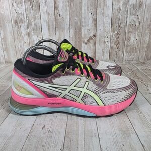ASICS‎ Gel Nimbus 21 Women's Running Shoes Pink Neon Yellow Sz 8